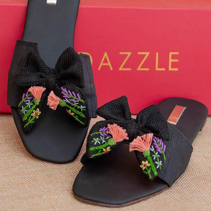 Bow Affairs Black-Khussa-kolhapuri-dazzle-by-sarah