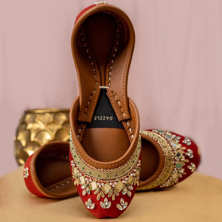 The Empress Red-Khussa-kolhapuri-dazzle-by-sarah