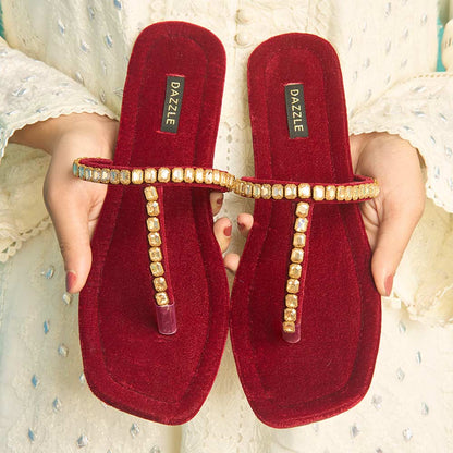 Wonder Maroon-Khussa-kolhapuri-dazzle-by-sarah