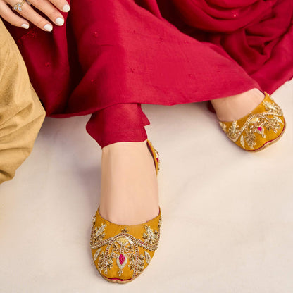 Shabnam Mustard-Khussa-kolhapuri-dazzle-by-sarah